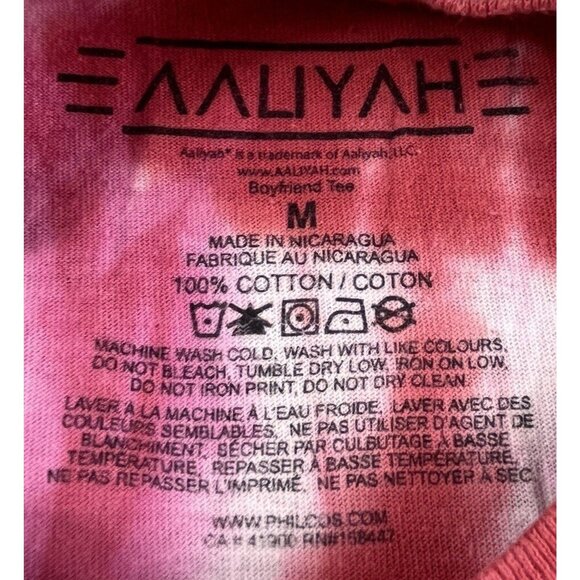 Aaliyah Shirt Mens Medium Pink Tie Dye Graphic Tee 90s R&B Hip Hop Music Legend - Picture 4 of 7